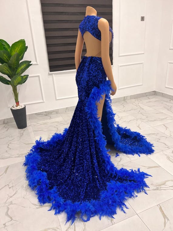 open lace back dress V Neck Light Blue Lace Prom Dresses, Light Blue Lace Formal Evening Dr –  jbydress main image 0