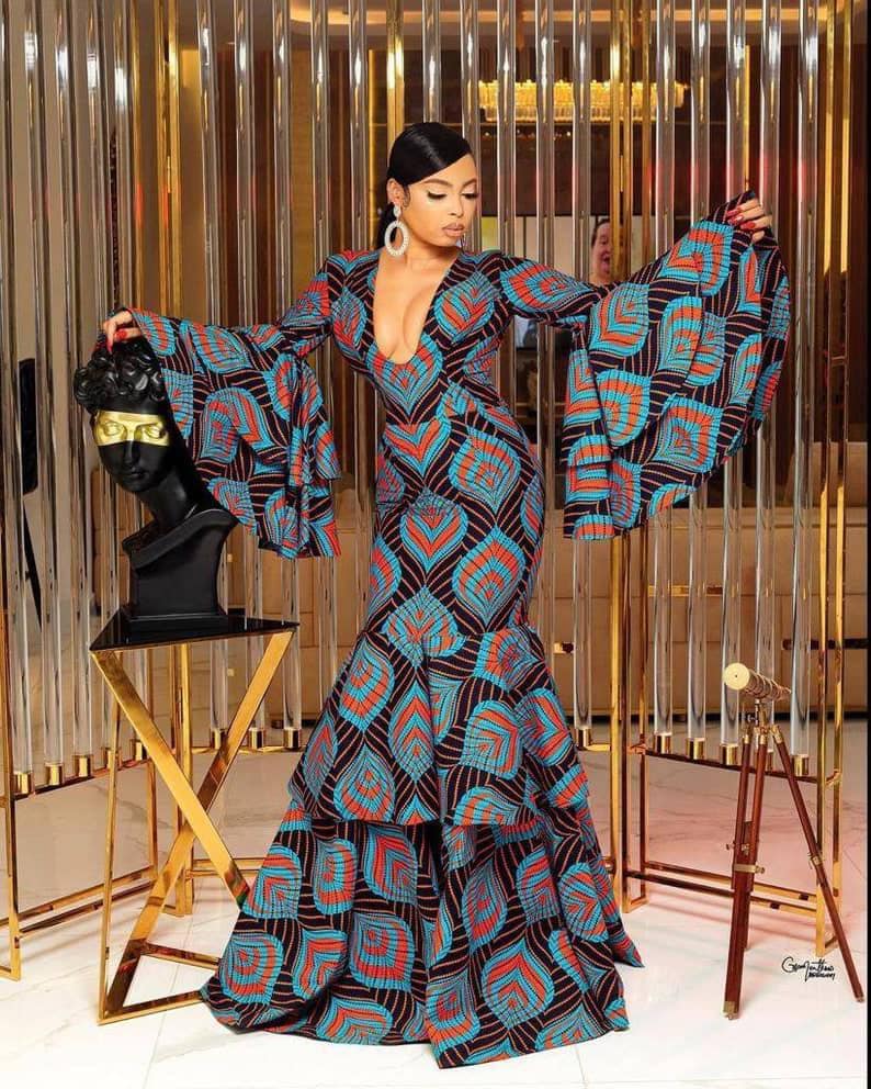 Flare Gown Simple Classy Ankara Long Gowns African Simple Ankara