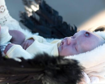 Custom Fallen Angel Reborn Doll: Fantasy Newborn Art