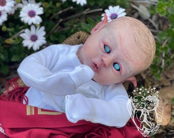 Custom Fae Changeling Reborn Doll: Fantasy Fairy or Elf Newborn Art Doll