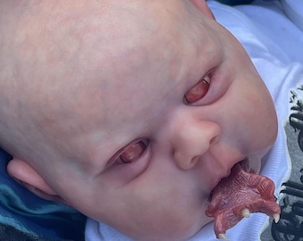 Custom Strigoi Vampyre Reborn Baby Doll: Hyper-Realistic Fantasy Art