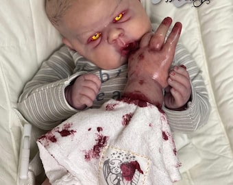 CUSTOM ORDER | OOAK Zombie Baby Reborn Art Doll | Mangled Mascot Series