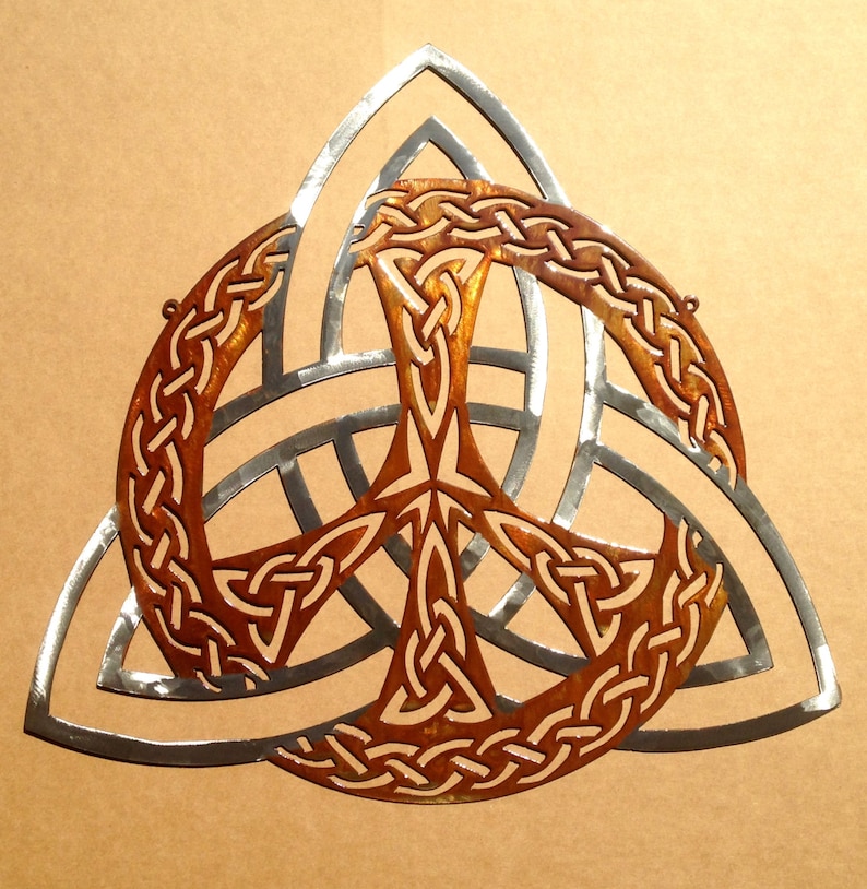 Celtic Trinity Knot Peace Sign Wall Art G38 image 0