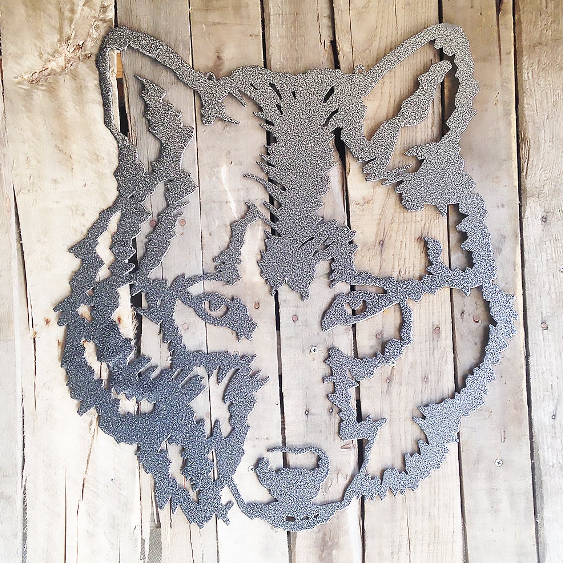 Wolf Metal Wall Art E8 Etsy