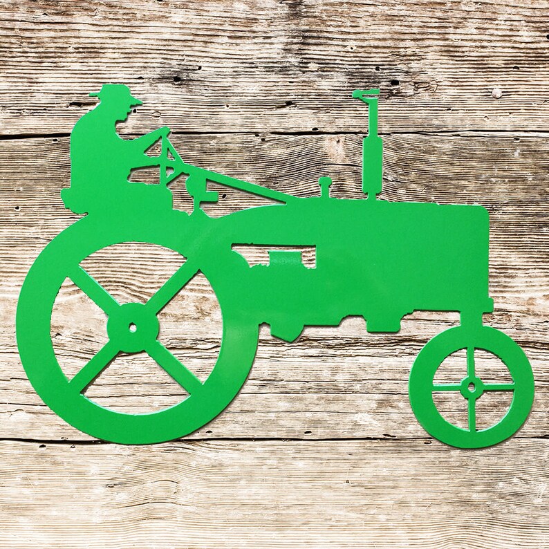 Farmer on Tractor Metal Wall Art A4 Etsy