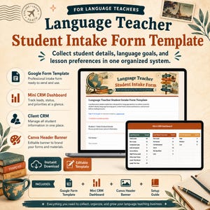 Language Teacher Student Intake Form | Google Forms Template