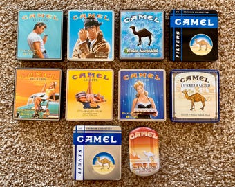 Vintage Camel Lights Sammler Zigarettendose | Kann als Schmuckstück / Schmuckschatulle verwendet werden Sie Wählen [Gebraucht]