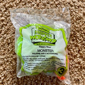 Vintage (1994) Jim Henson&#39;s Muppet Workshop McDonald&#39;s Happy Meal Toy &quot;Monster&quot; Figurine with 2 Accessories [Sealed]