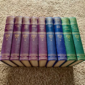 Vintage (1938) Harvard Classics The 1,50 m² de livres Livres à couverture rigide multicolore | Droits d&#39;auteur 1910 | Vous choisissez [Occasion]