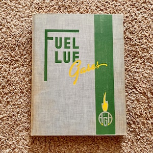 Vintage (1941) "Fuel Flue Gases" Gray Hardcover Book by the American Gas Association | Vintage Books [Pre-Owned]