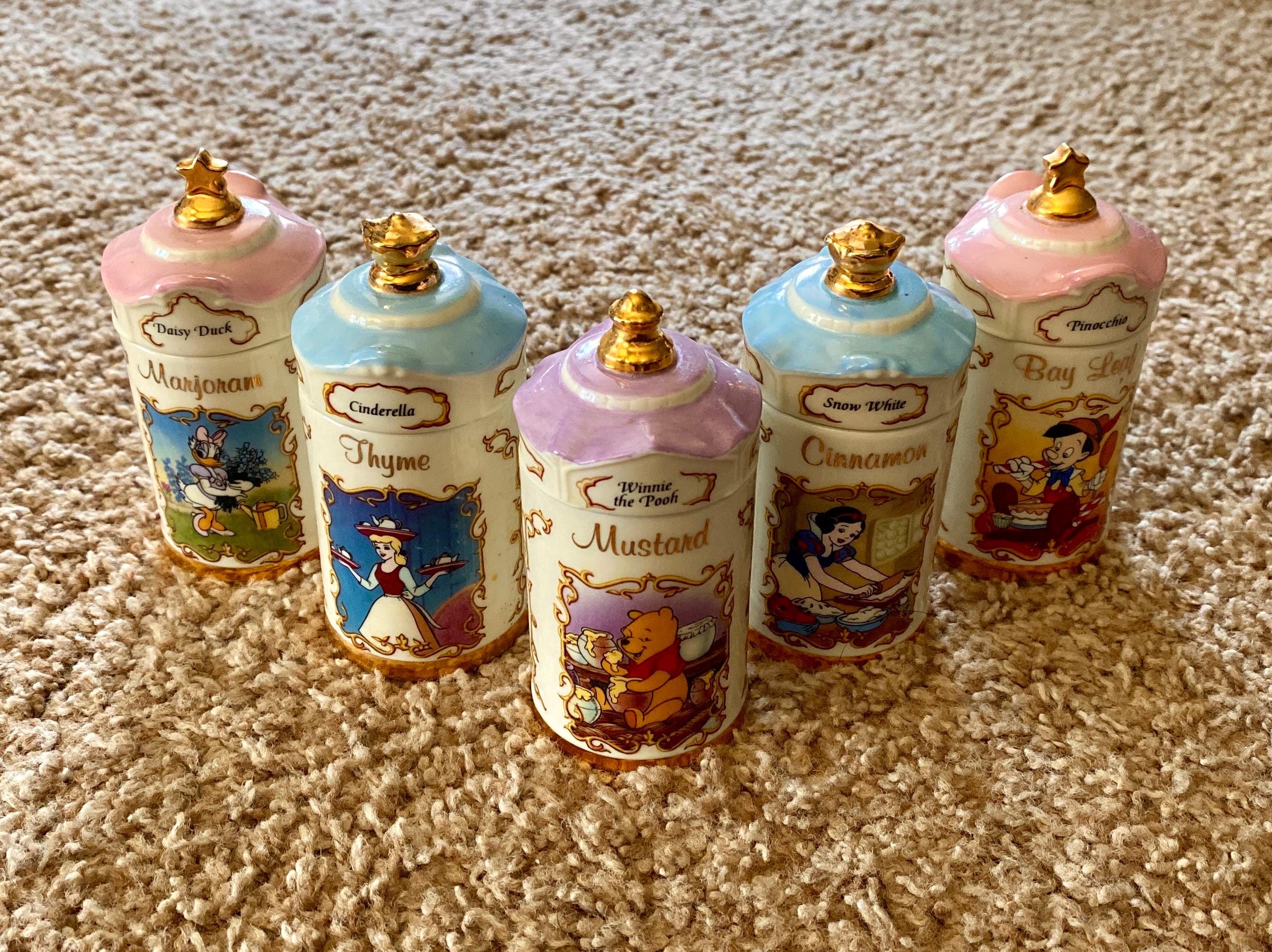 Rare Vintage (1995) Lenox Disney Porcelain Spice Jars Set | Daisy