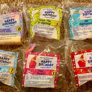 Vintage (1994) Happy Birthday Ronald McDonald Happy Meal Toy Collection | Various Characters to Choose From [Sealed]
