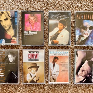 Vintage (70s/80s) Cassette Tapes | Rock/Pop Genre | Michael Jackson, Eddie Money, Bad Company, Don Henley and more | You Choose [Pre-Owned]