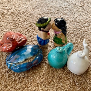 ヴィンテージ セラミック パイナップル ソルト＆ペッパー シェーカー