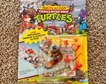 Vintage 1990 TMNT Creepy Crawlin' Splinter Motorized Action Figure [Sealed]