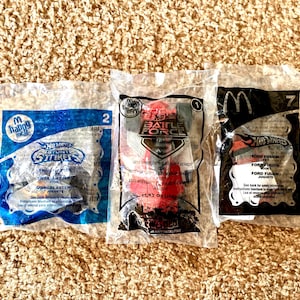 Vintage (2000s) Hot Wheels Set of 3 McDonald&#39;s Happy Meal Toy Collection | Car Racing Toys | Vintage Car Toys [Sealed]