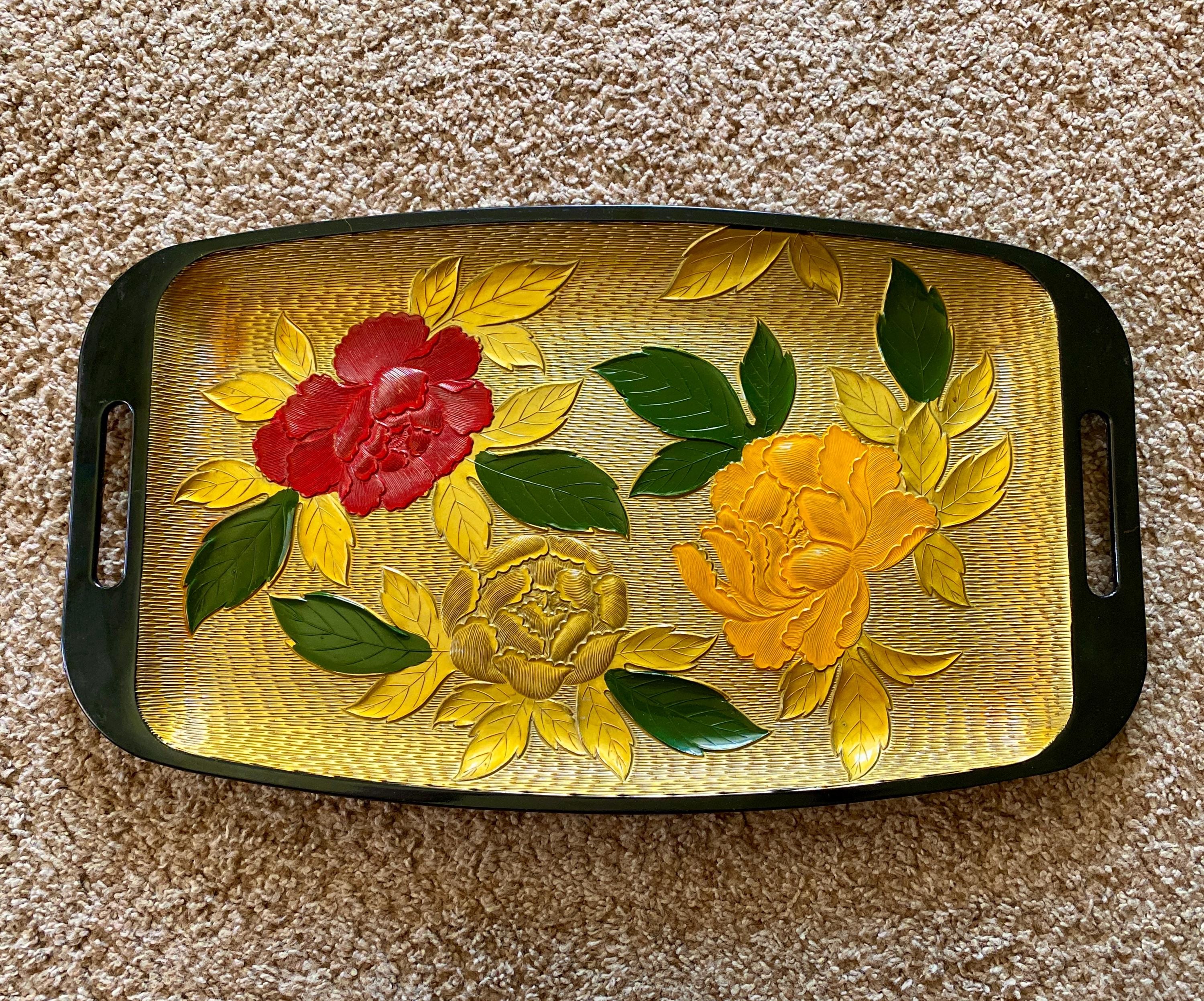 小物入れ vintage tray 1960 s Vintage 1960s Trays Flower - Etsy
