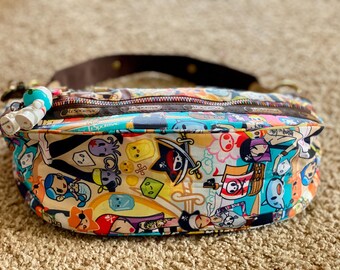 Vintage Tokidoki Lesportsac Hobo Bag: Pirate Nautical Print