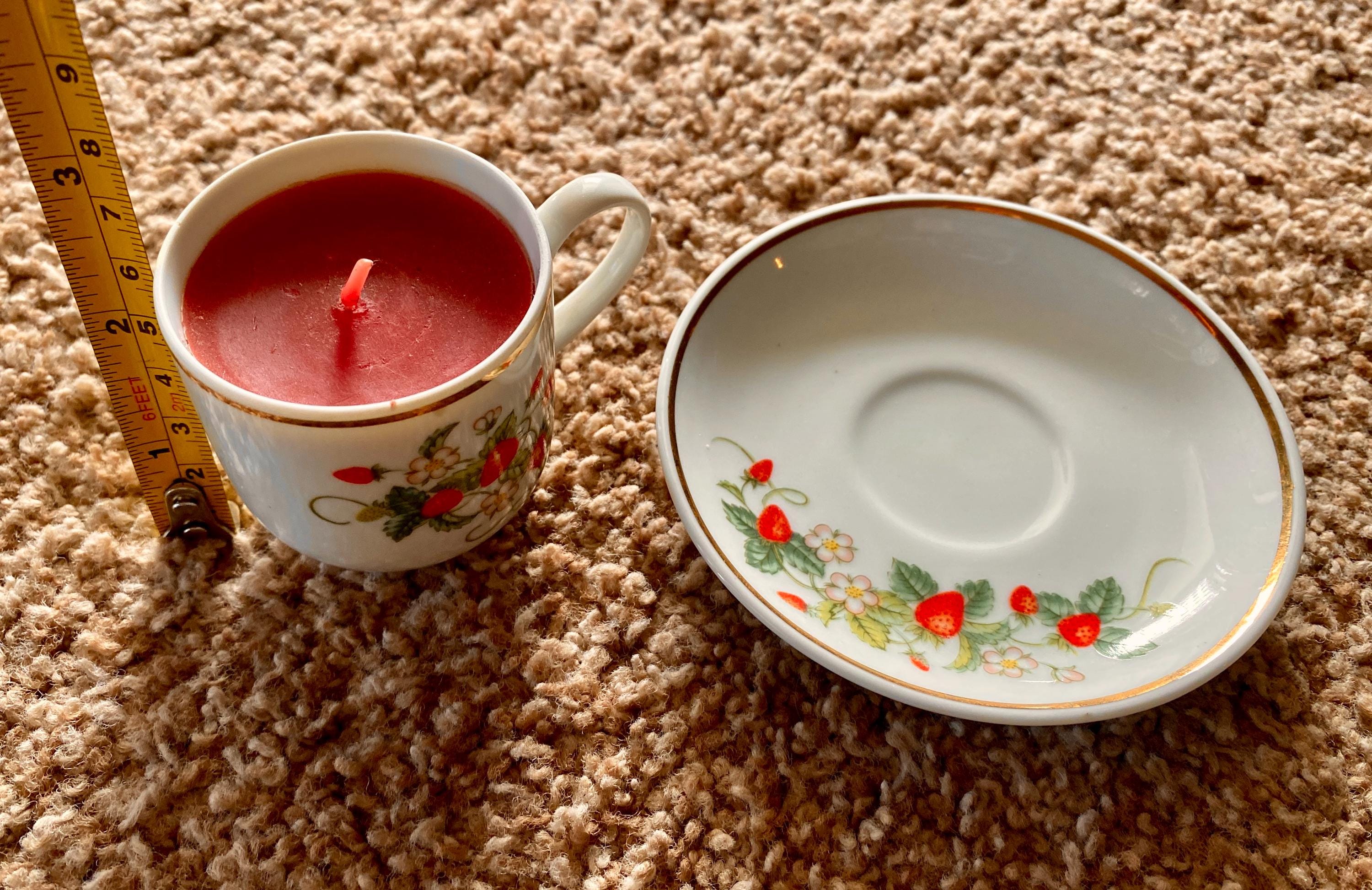 Vintage (1978) Strawberry Fine Porcelain 22k Gold Rim Tea