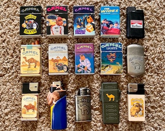 Vintage (1980/ 1990er Jahre) Feuerzeuge | Kamel & Malboro | Einzigartige Vintage Feuerzeuge | Sie wählen [Gebraucht / Ungetestet]