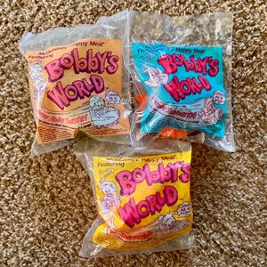 Vintage (1993) Bobby&#39;s World Happy Meal McDonald&#39;s Toy Collection | You Choose [Sealed]