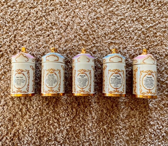 Rare Vintage (1995) Lenox Disney Porcelain Spice Jars Set | Daisy
