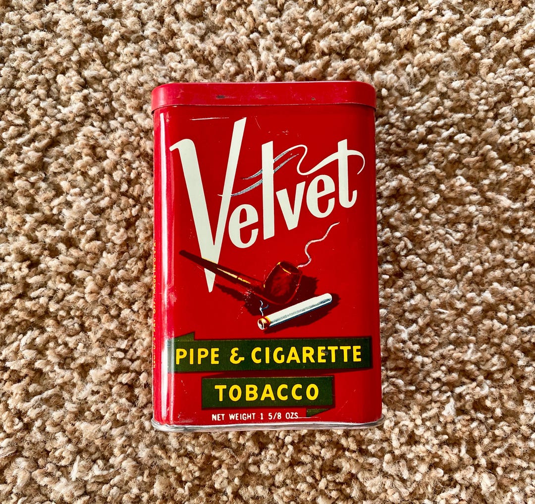 50'sビンテージ！Velvet PIPE&CIGARETTE TABACCO Vintage VELVET PIPE & CIGARETTE TOBACCO CAN TIN 14 oz USA