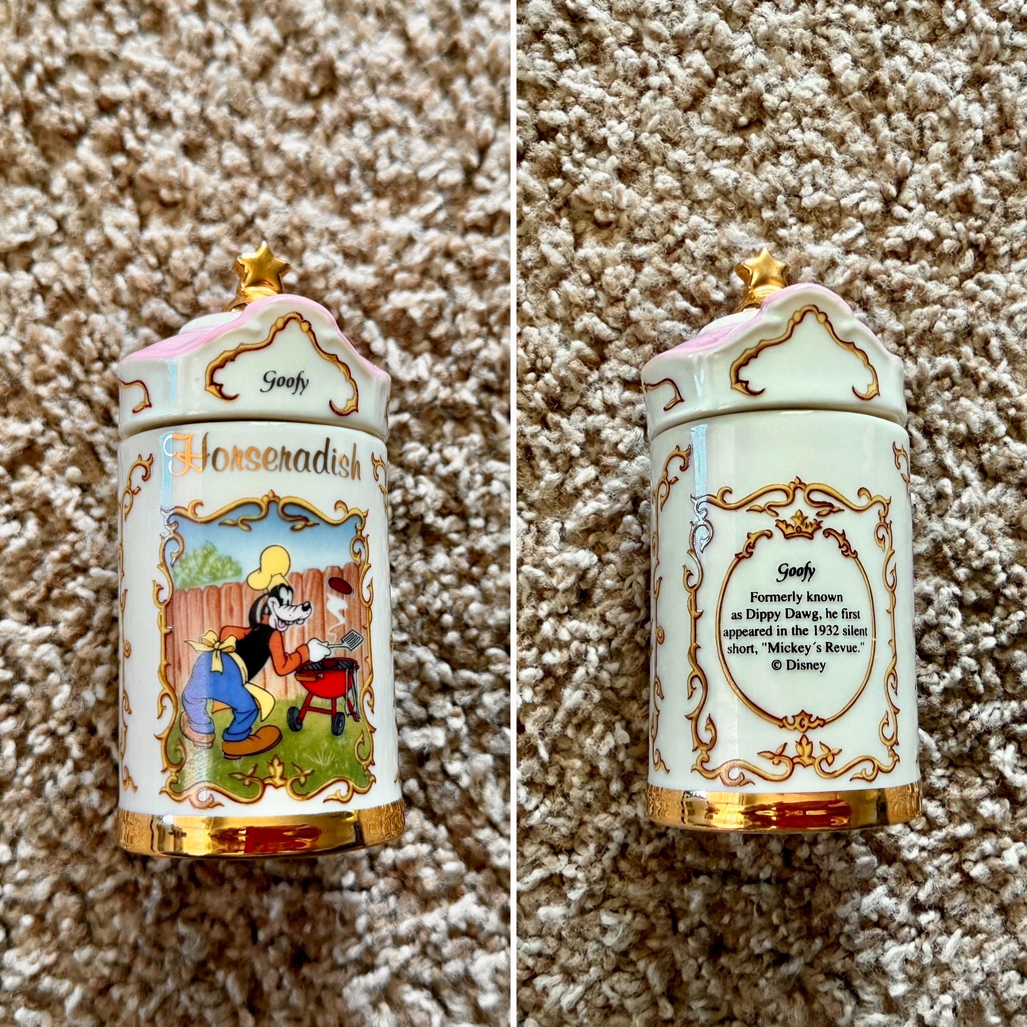 Rare Vintage 1995 Lenox Disney Porcelain Spice Jars - Pooh, Snow