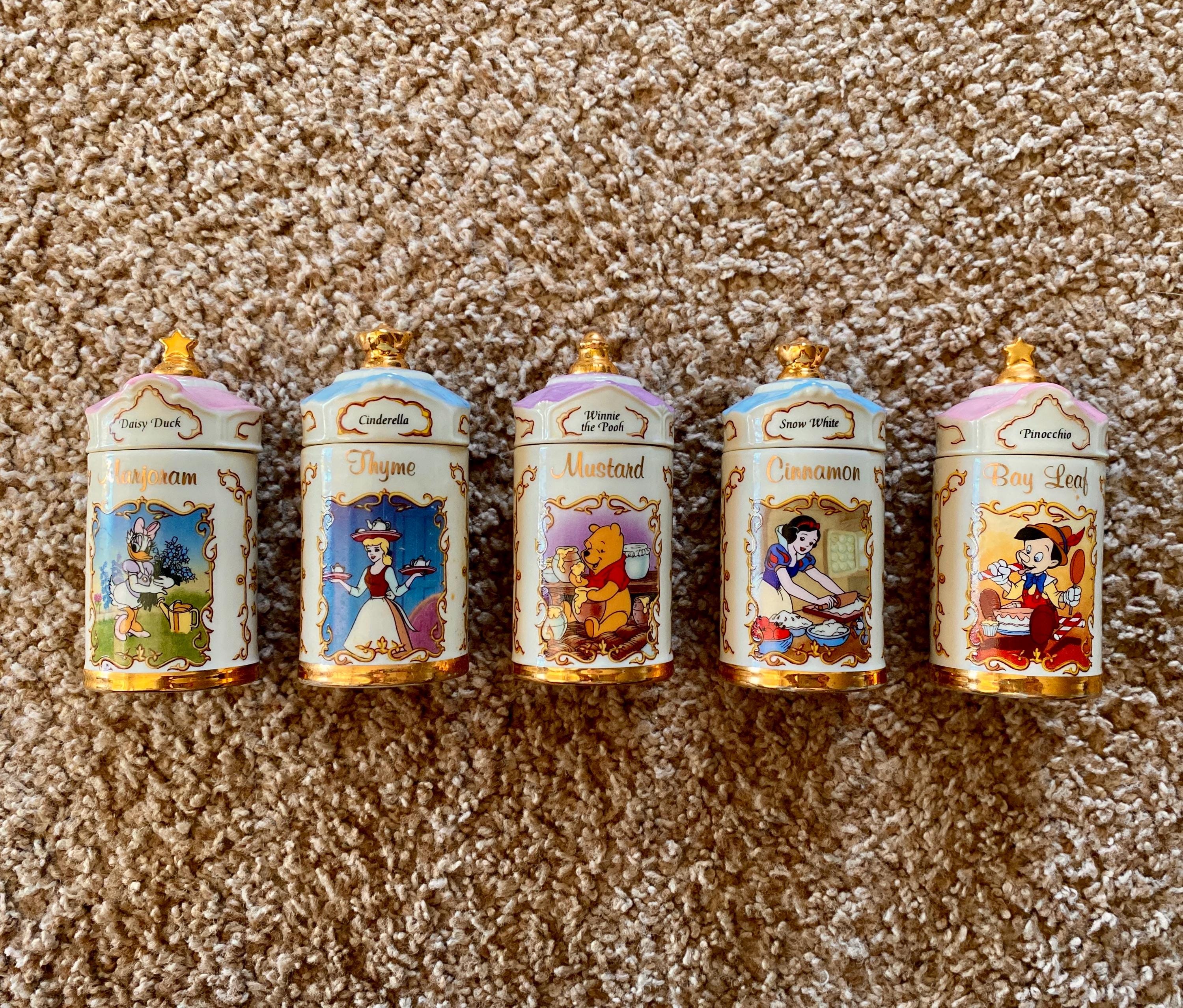 Rare Vintage (1995) Lenox Disney Porcelain Spice Jars Set | Daisy