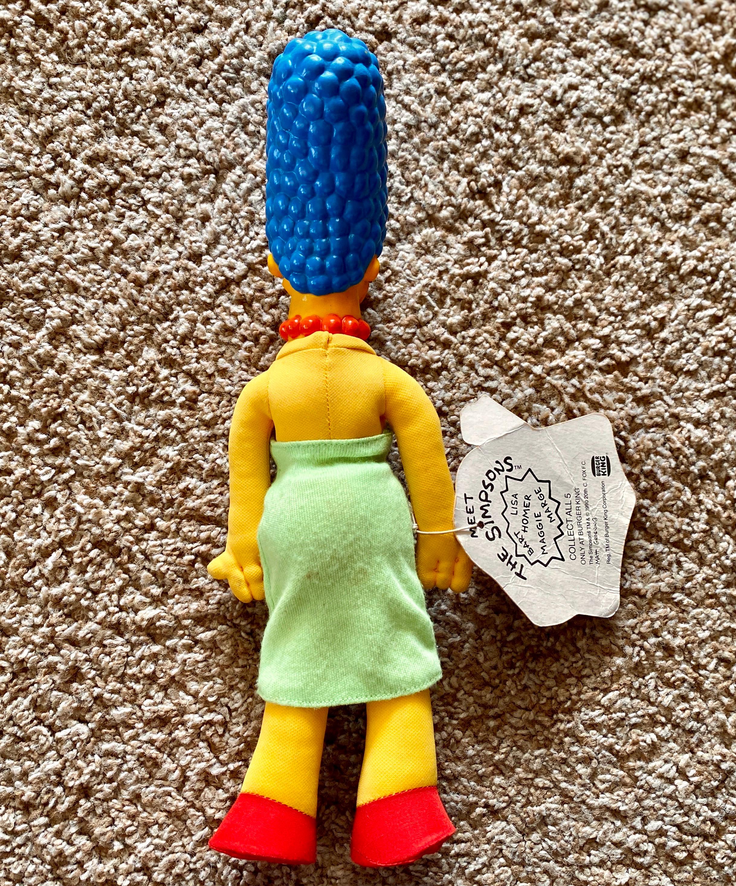 Vintage 1990 Marge Simpson Plush Doll - Burger King Toy - Etsy