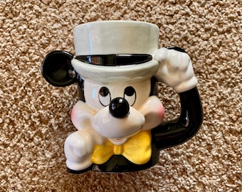 Mug haut de forme Mickey Mouse vintage des années 1980 | Décoration de cuisine Disney