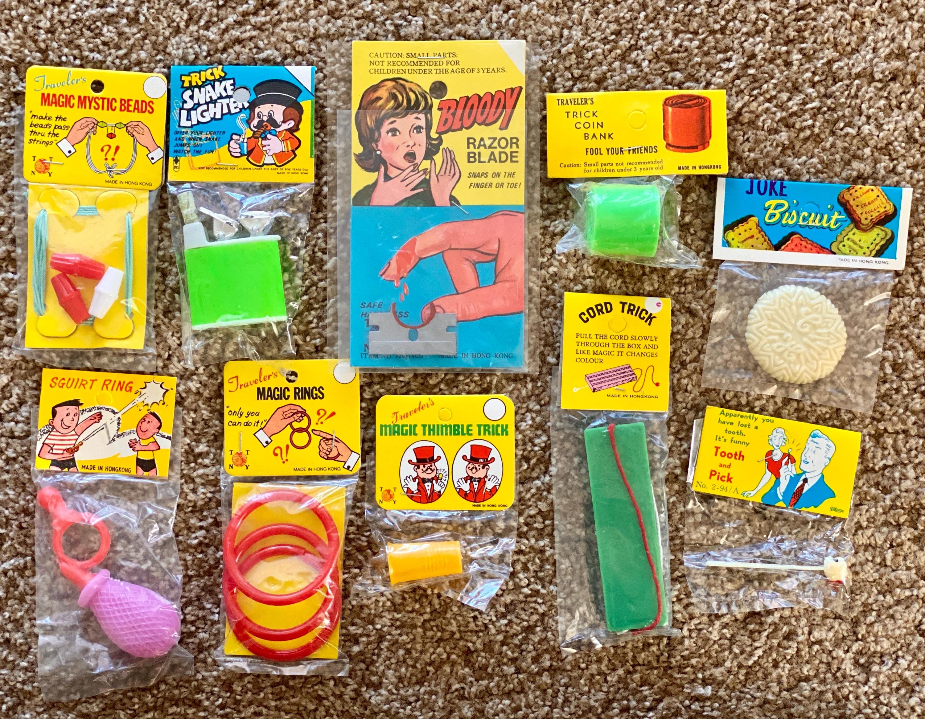 Vintage (1960s) Dime Store Novelties, Practical Jokes, Magic