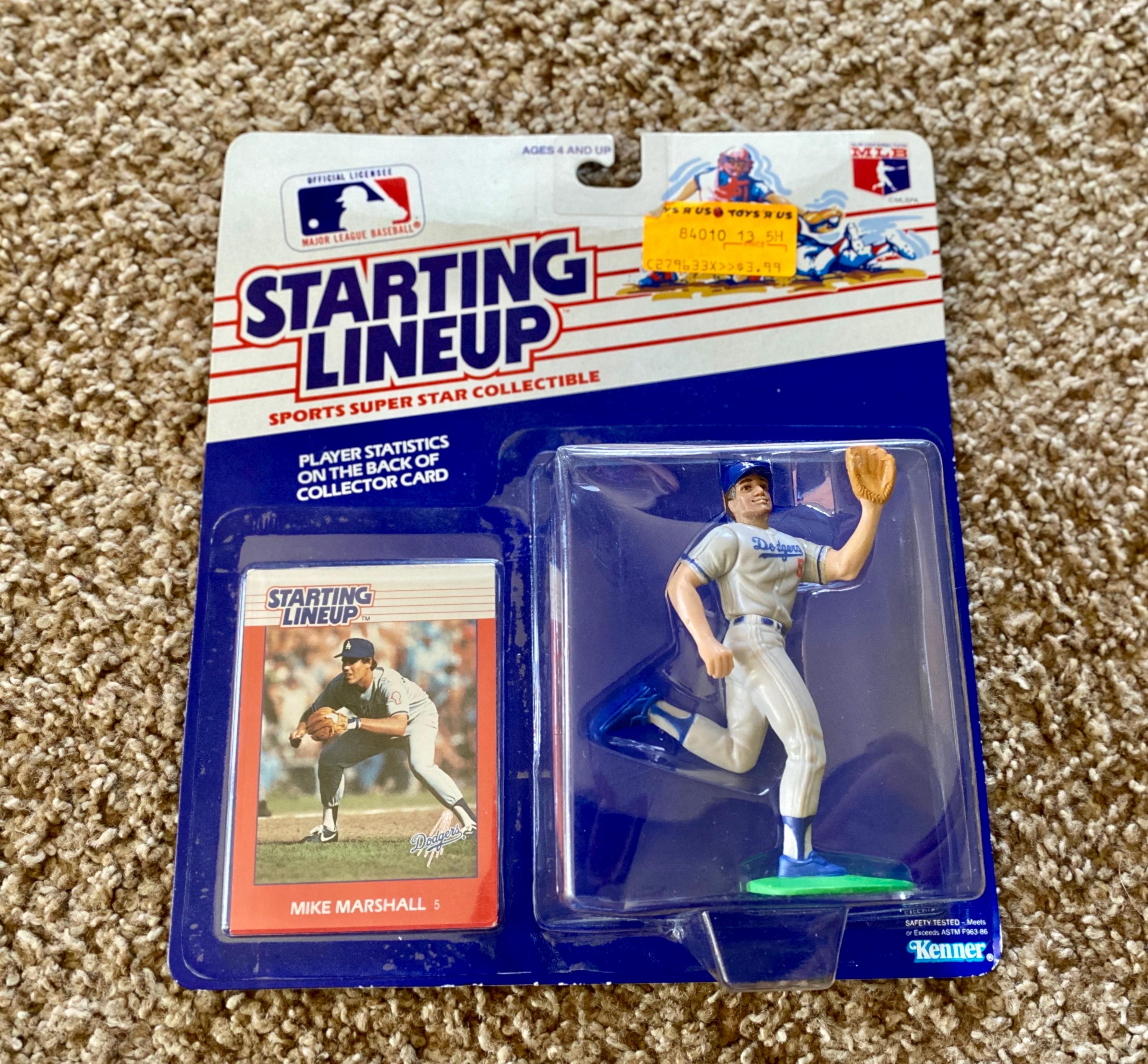 Vintage 1988 Mike Marshall LA Dodgers Starting Lineup Action