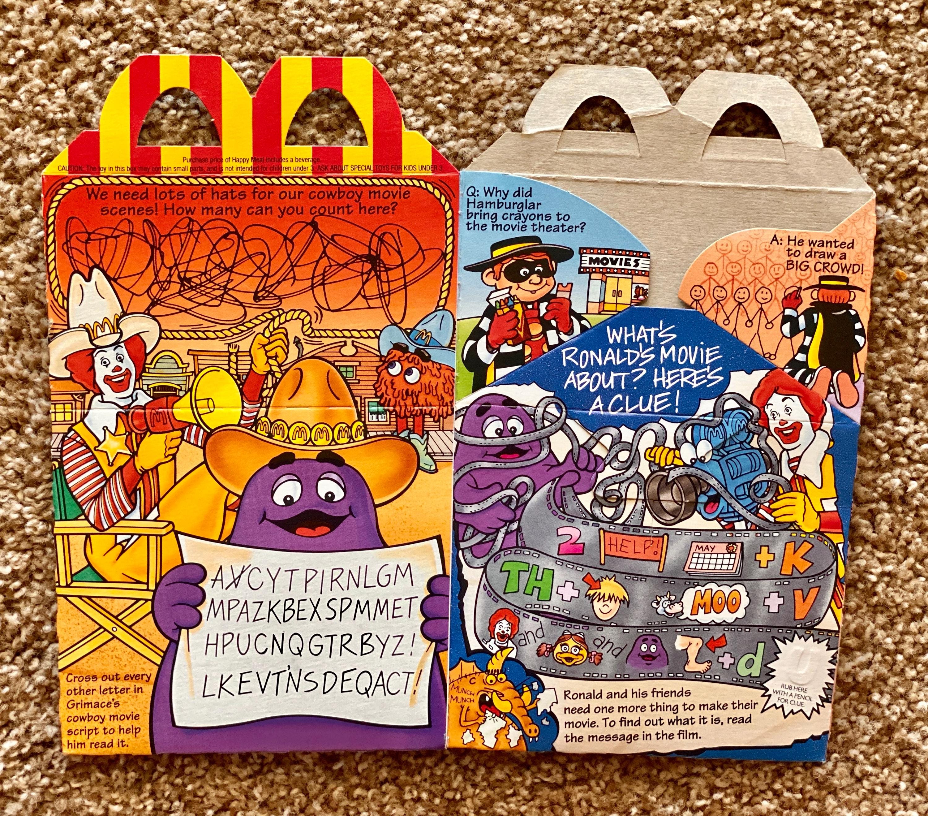Vintage Bundle (1993) Mcdonald's Makin' Movies Happy Meal