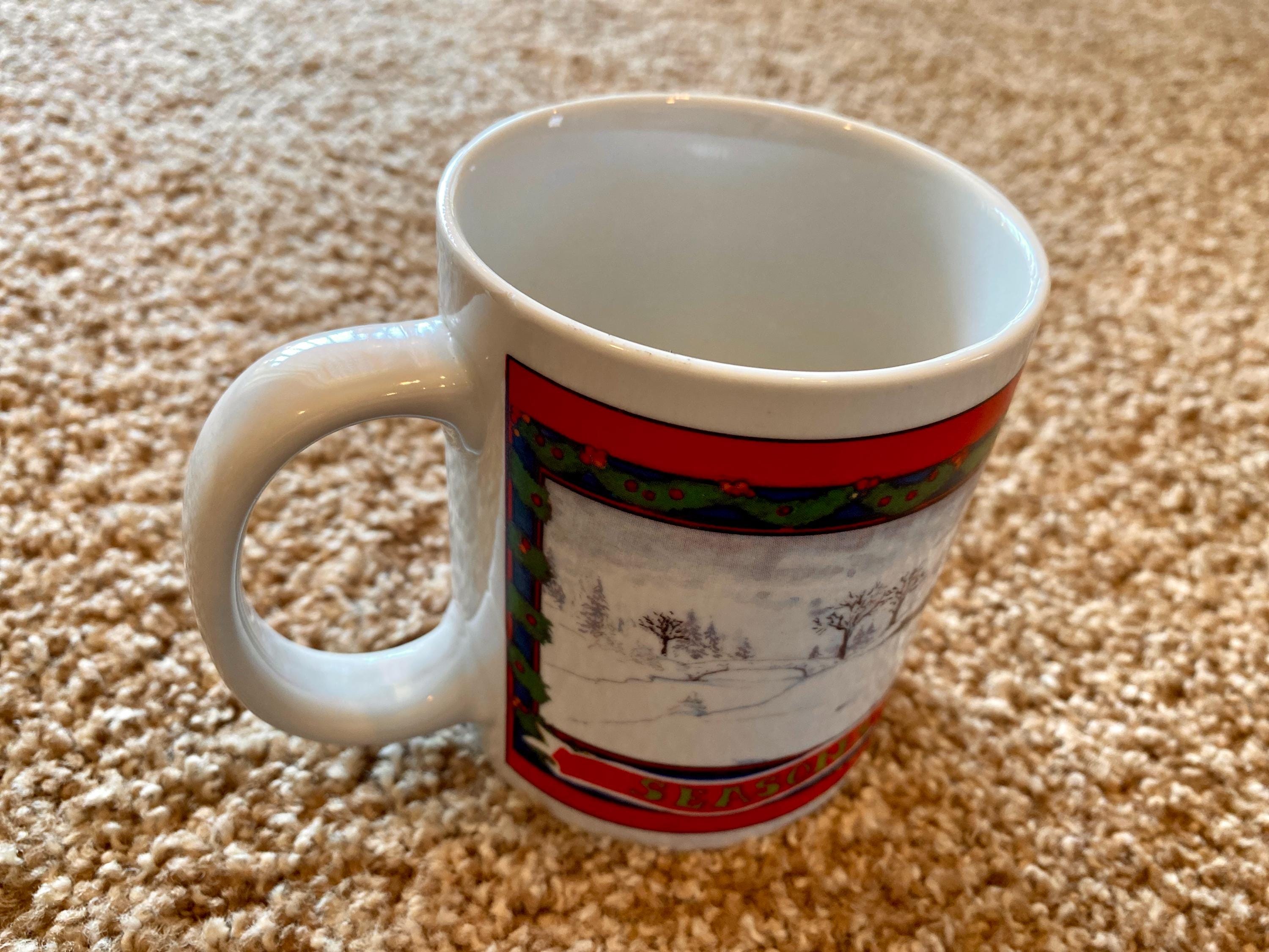 Vintage 1994 Christmas Mug: Season's Greetings Holiday Decor - Etsy