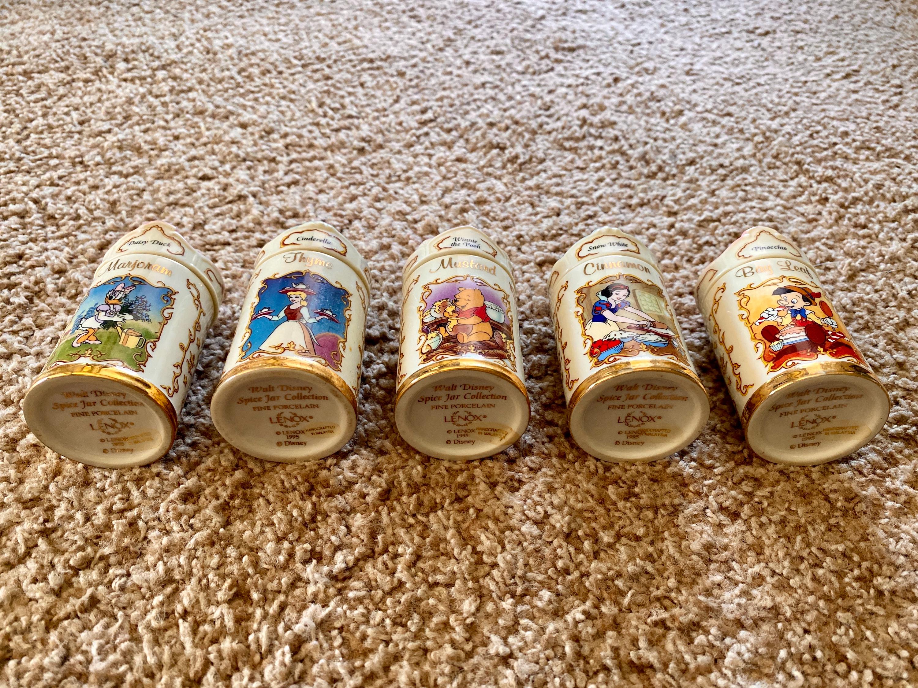 Rare Vintage (1995) Lenox Disney Porcelain Spice Jars Set | Daisy