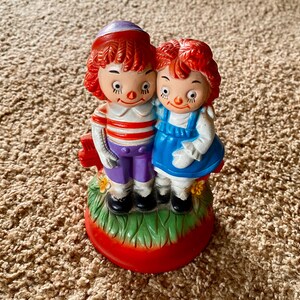 Vintage (1974) Rtagdy Ann & Andy Kunststoff 7 &quot;dekorative Figur Statue | Clown Dekor | Puppen-Dekor [Besitzer]