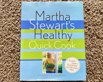 Vintage (1997) Martha Stewart's "Healthy Quick Cook" Hardcover Cook Book | 1990s Cookbook Recipes [Pre-Owned]
