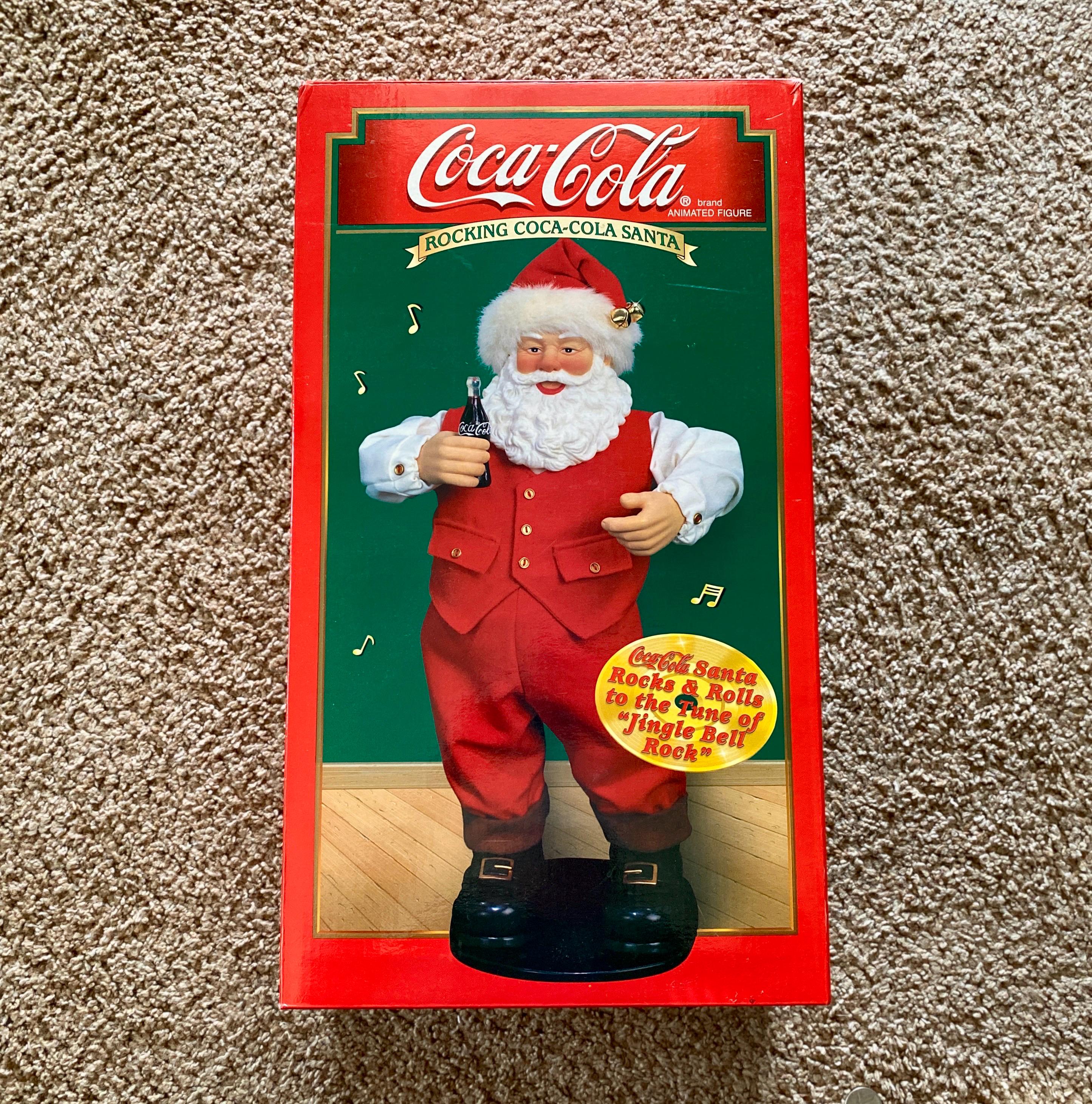 Vintage 1999 Coca-cola Santa Figurine, Jingle Bell Rock (new in