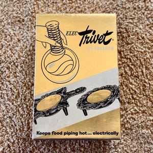 Vintage (1953) Cast Iron Elec-Trivet by Paragon TRV-1 Electric Cast Iron Trivet (to keep food hot while serving) [Pre-Owned / Missing Cord]