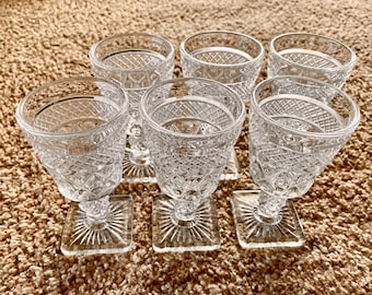 Vintage Cape Cod Cordial Glasses - Imperial Glass - Set of 6
