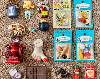 Vintage Schmuckstücke & Minis Puppenhaus, Regale, Drucker Tablett Sammlerstücke | Magneten