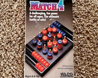 Jogo de estratégia Match 4 vintage da Hilco (1988)
