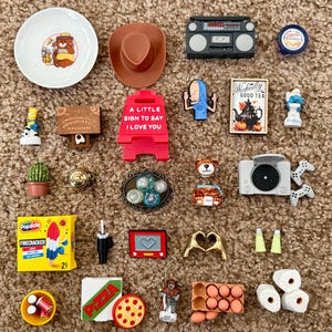 Vintage Trinkets & Minis - Dollhouse, Shelves, Printer Tray Collectibles