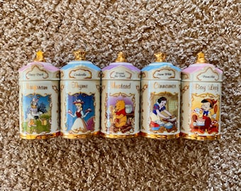 Rare Vintage (1995) Lenox Disney Porcelain Spice Jars Set | Daisy