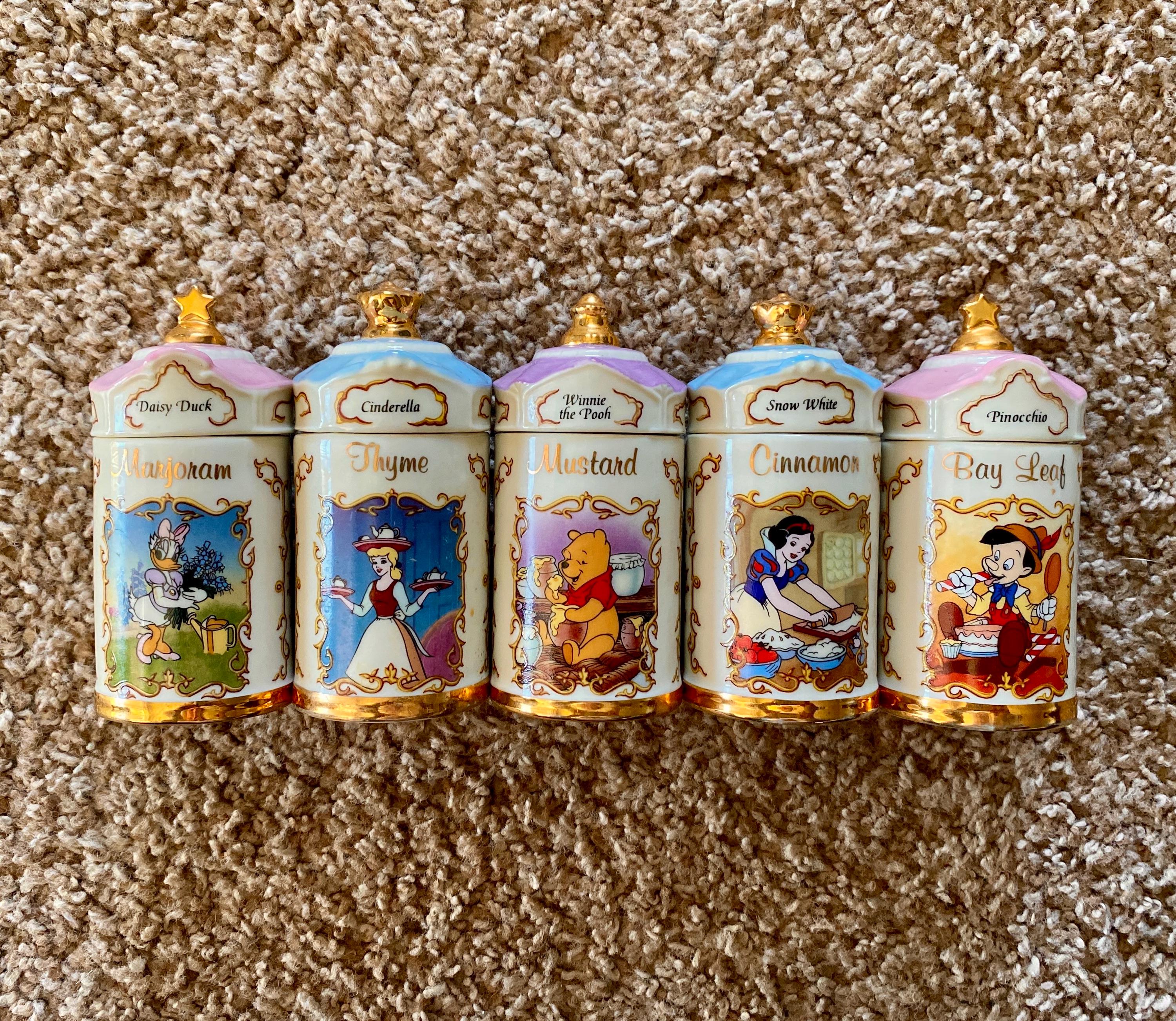 Rare Vintage (1995) Lenox Disney Porcelain Spice Jars Set | Daisy