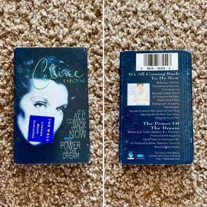 Vintage 90-tals kassettband | Pop- och rockmusiknostalgi Celine Dion