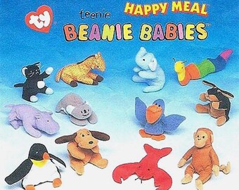 Vintage 1998 Ty Teenie Beanie Babies Mcdonald's Toys Sealed