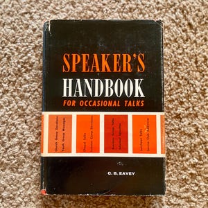 Vintage (1963) &quot;Redner&#39;s Handbuch für gelegentliche Gespräche&quot; | Vintage-Referenz / Ratgeber-Buch zu Themen von A bis Z [gebraucht]