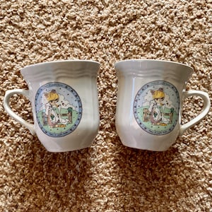 Vintage (1992) Precious Moments Kaffeebecher/Teetassen 2er Set | Vintage 90er Jahre Cartoons Doll Memorabilie [Gebraucht]